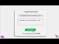How to create a Typing Speed Tester Html CSS TYPING TESTER