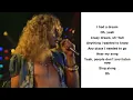 Led Zeppelin - The Song Remains the Same Lyrics
