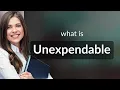 Download Lagu Unexpendable | definition of UNEXPENDABLE
