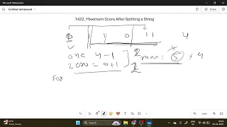 LeetCode 1422 Maximum Score After Splitting a String Java Solution Explained