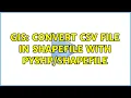 GIS Convert CSV file in shapefile with 3 Solutions