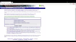 Michigan Business Entity Search Corporation LLC Partnerships