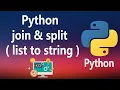 - join and split methods in python