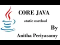 static method - Java Programming