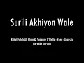 Download Lagu Surili Akhiyon Wale | Veer | Acoustic Karaoke With Lyrics | Only Guitar Chords...
