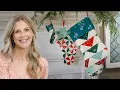 How to Make Simple Half Square Triangle Stockings - Free Quilting Tutorial