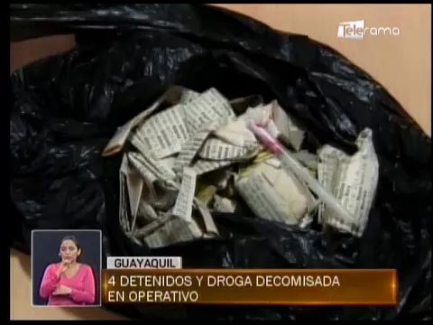 4 detenidos y droga decomisada en operativo