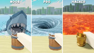 NOOB vs PRO vs HACKER - Drain the Lake