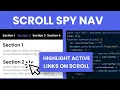 Scroll Spy Navigation HTML CSS Javascript