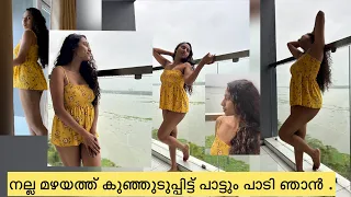 enjoying misty rain by the lake anjanamohan beauty rain vlog kochi travel