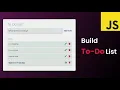 Build a To Do List App in HTML CSS JavaScript