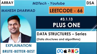 1 13 Plus one Leetcode 66 JavaScript Maths Array