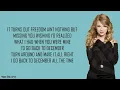 BACK TO DECEMBER - TAYLOR SWIFT (Lyrics)