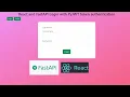 React and FastAPI Login with PyJWT token authentication