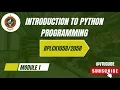 INTRODUCTION TO PYTHON PROGRAMMING MODULE 1 22 SCHEME VTU NOTES COMPLETE NOTES