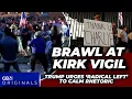Download Lagu WATCH: Trump urges 'radical Left' to calm rhetoric as brawl sparks at Charlie Kirk vigil