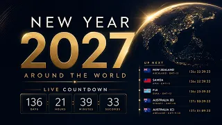 New Year 2027 LIVE Countdown Every Time Zone Stream