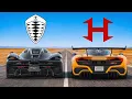 1 600HP vs 2 031HP Koenigsegg Jesko Absolut vs Hennessey Venom F5 Evolution