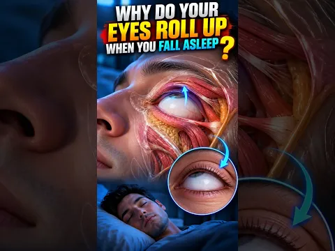 Why Do Your Eyes Roll Up When You Fall Asleep? 👁️😳 #HumanBody #EyeFacts #HumanBiology