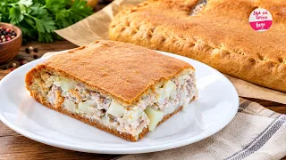 Мой ходовой пирог с картошкой: сил почти не трачу, а вкусно всегда!