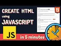 Creating HTML Page using JavaScript dynamically rendered content