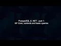 PostegreSQL in NET 10 Setup Migrations CRUD Episode 1