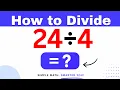 24 4 Divide 24 by 4 - Long division Method