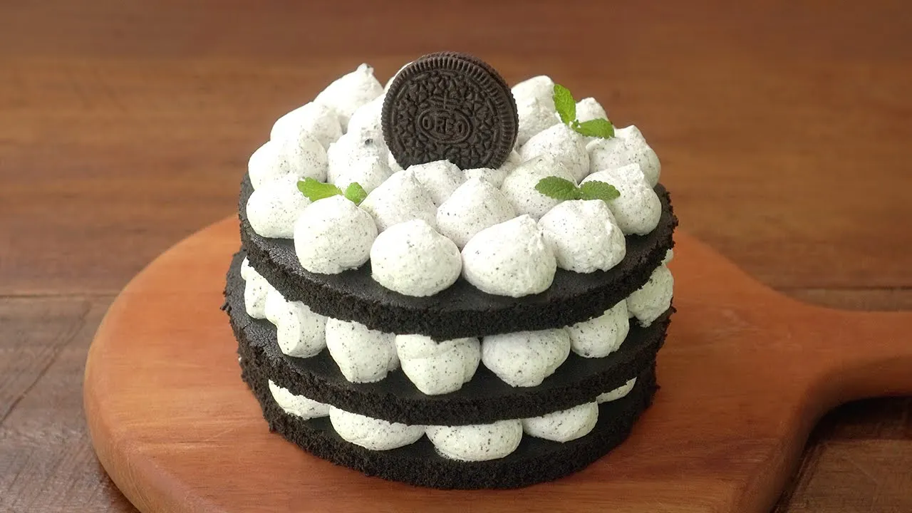 노오븐 오레오 3단 케이크