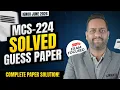 MCS 224 Guess Paper IGNOU MCS 224 Artificial Intelligence and Machine Learning Imp Questions