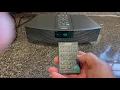 ORIGINAL Bose AWR1-1W Wave Radio With Remote AUX Alarm Clock tested working