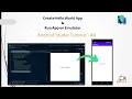 Create Hello World App Run on Emulator II Android Studio Tutorial -