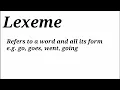 Lexeme