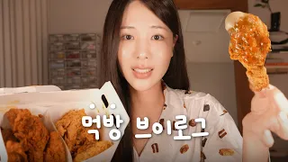 얼굴도 배도 동그래진 먹방 브이로그ㅣ순두부열라면, 뿌링클, 얼큰샤브샤브, 보쌈고추장파스타, 단감오픈토스트, 육회비빔밥, 북촌 나들이
