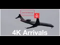 Nashville International Airport Runway 20L Arrivals in 4K Lots of Wingtip Vortices