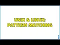 Unix Linux Pattern matching