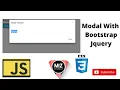 how to make modal popup using bootstrap and jquery