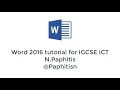 Word Processing Microsoft Word IGCSE ICT 0417