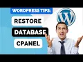 How To Restore Your Wordpress Database On cPanel