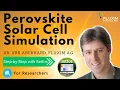 Perovskite Solar Cell Simulation Tutorial with Setfos - Step-by-Step with Dr Urs Aeberhard