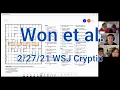 A cryptic with blanks in the clues Won et al WSJ 21 Cryptic Puzzle