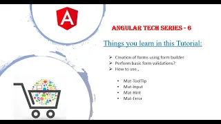 Angular Tutorial - 6 Form Builder Form Validation mat-error mat-hint
