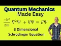 3D Schrodinger Equation Particle in a Box Path to Hydrogen Atom-Quantum Mechanics Made Easy
