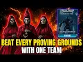 Beat Every Proving Grounds with ONE F2P TEAM No GLs Conquest or Legendary Characters