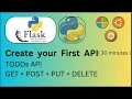 How to Create a REST API in Python Step-by-Step Flask Tutorial Todos API