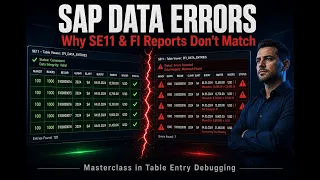 Debugging SAP Data Errors Masterclass in Solving Table Entry Discrepancies SE11 vs FI Reports