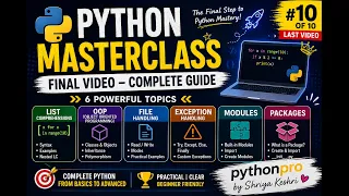 Python Masterclass OOP File Handling Exception Handling Modules Packages Python Pro