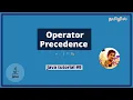 Operator Precedence in Java Tamil Java tutorial - Pradeesh TeT