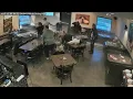 Security inside Pagliai s Pizza shows moment driver crashes through the building