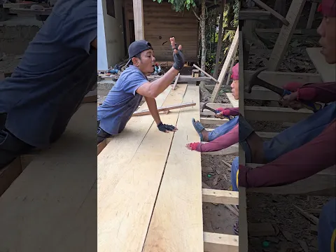 wow...it turns out this is how to tighten bent floorboards....