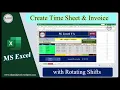 MS Excel Create Simple Time Sheet and Invoice in MS Excel